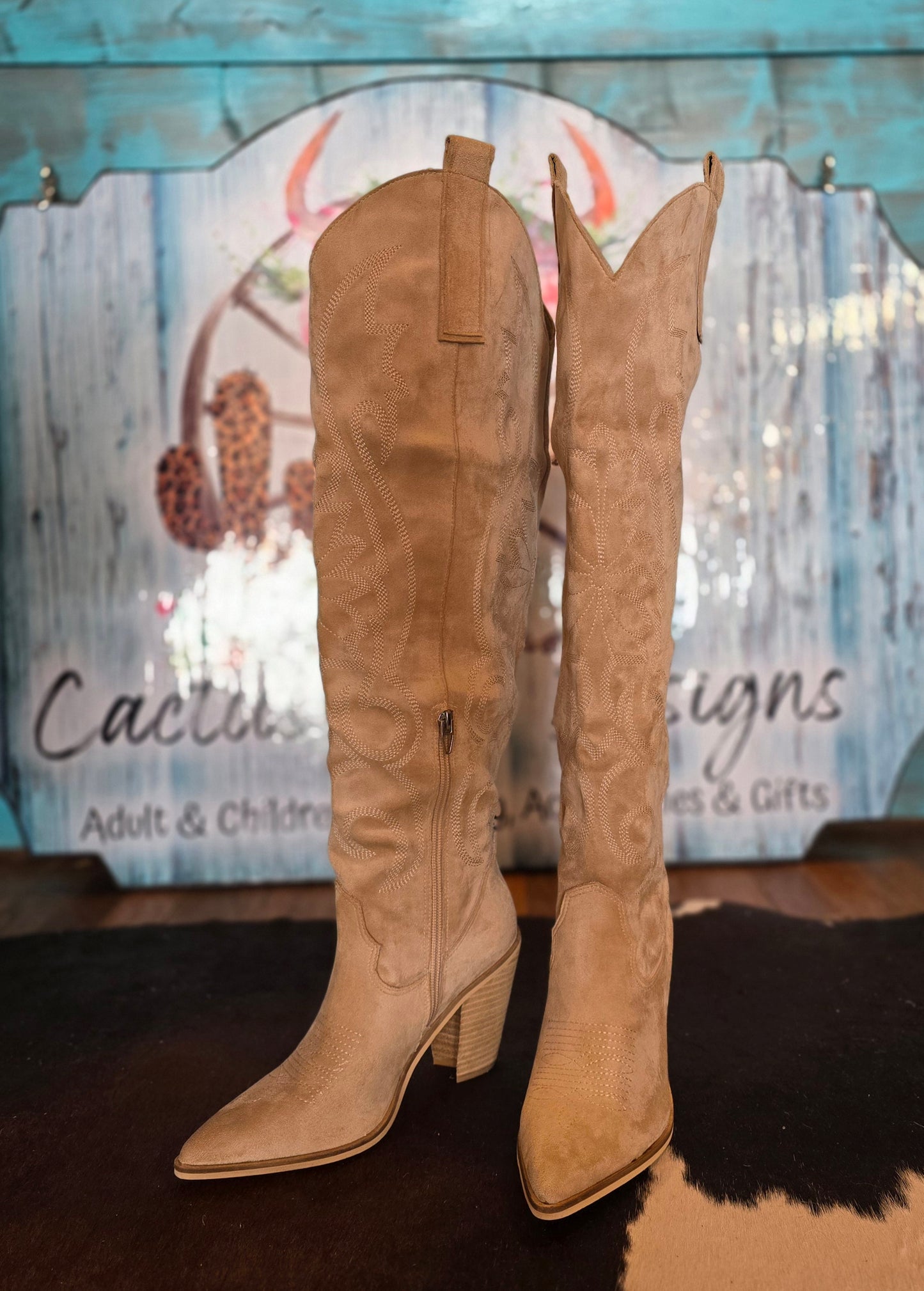 Ivy Over The Knee Boot Beige