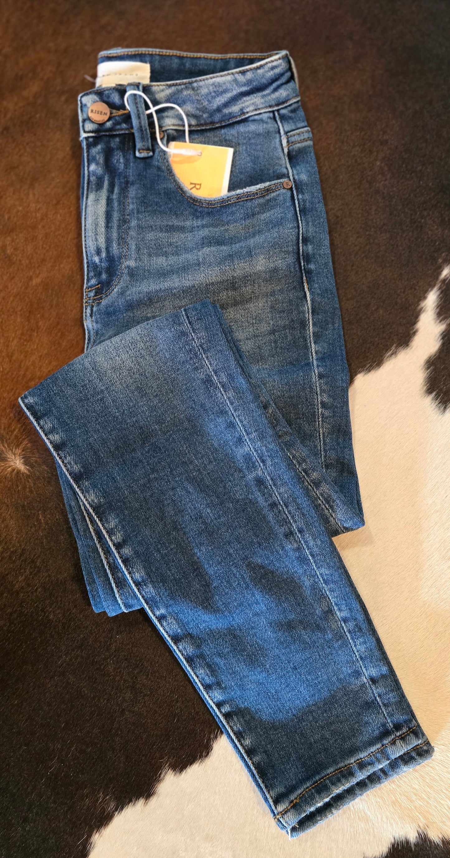 High Rise-Ankle Skinny Jeans