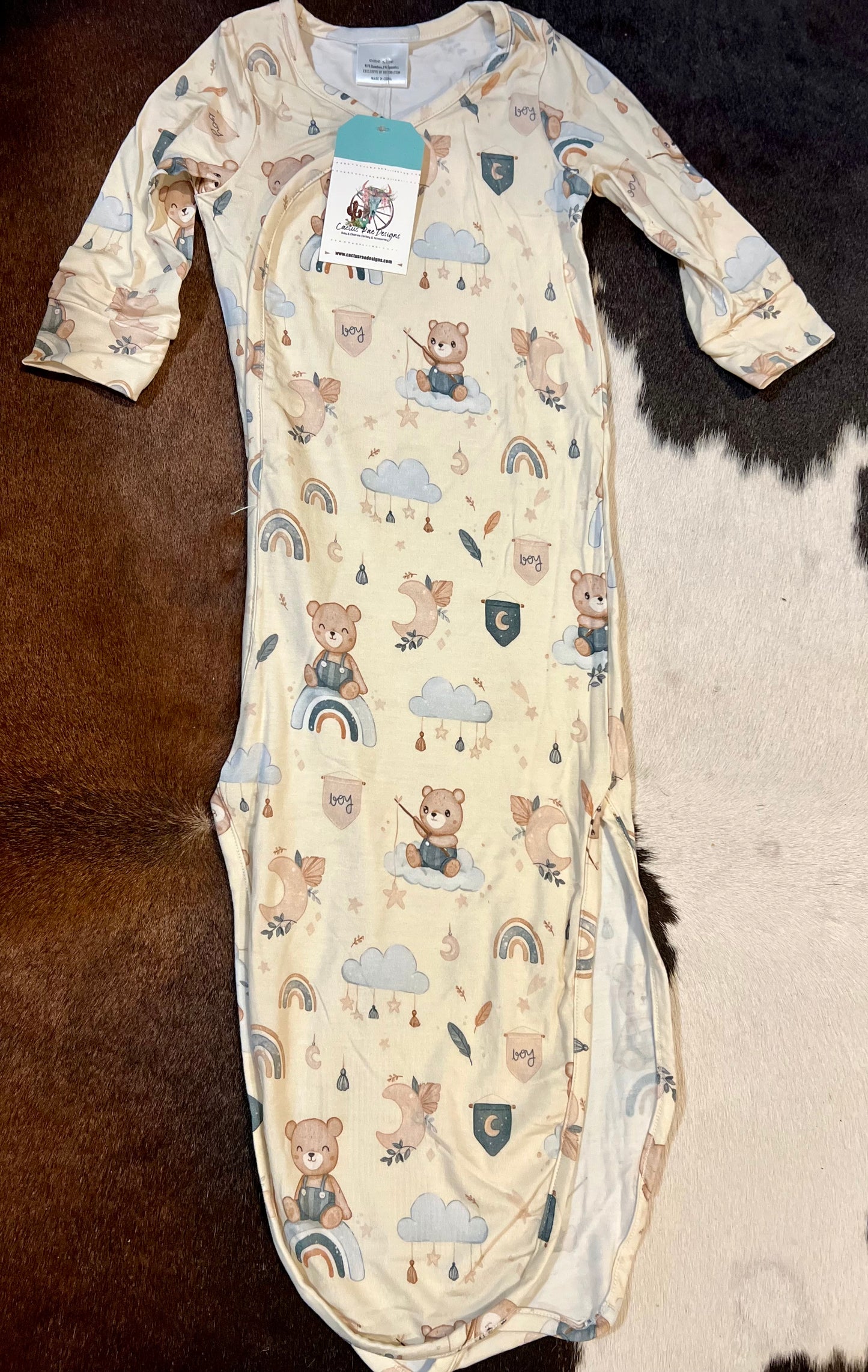 Night Night Bear Bamboo Baby Gown