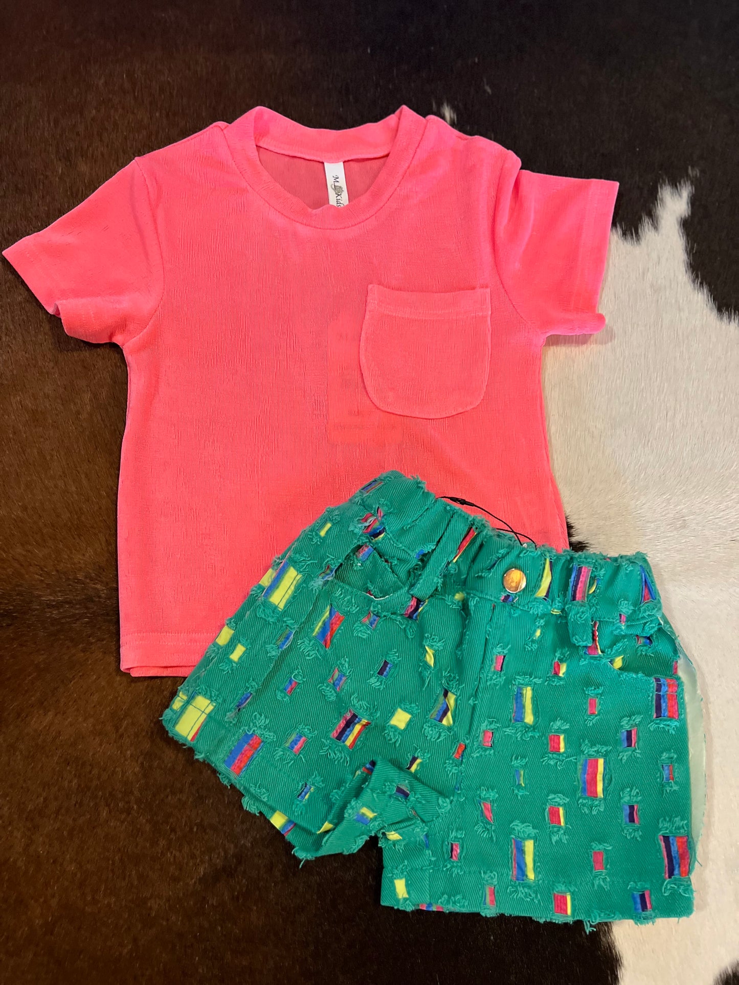 Patchwork Denim shorts