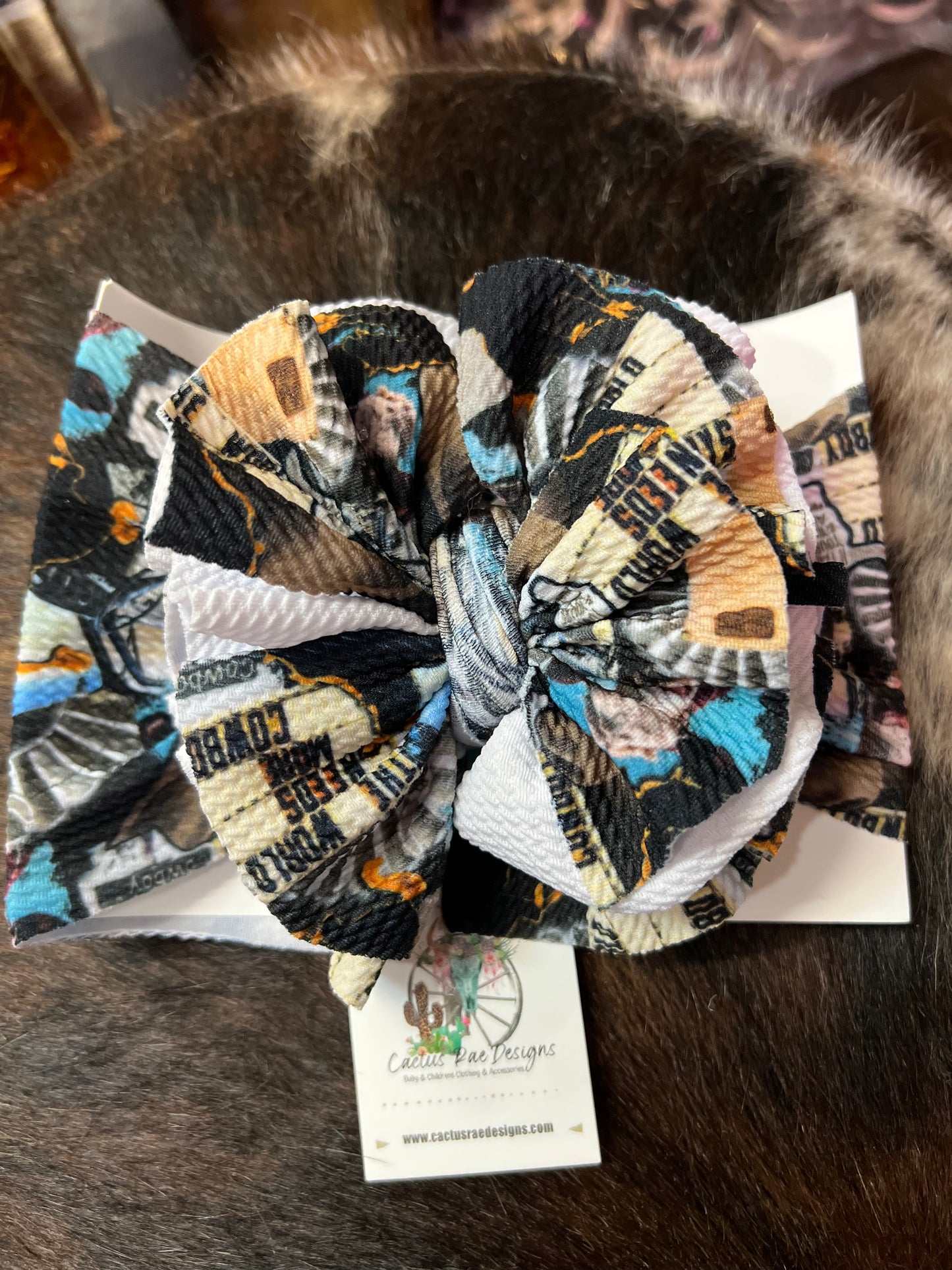 World Needs More Cowboys Toddler Headwrap