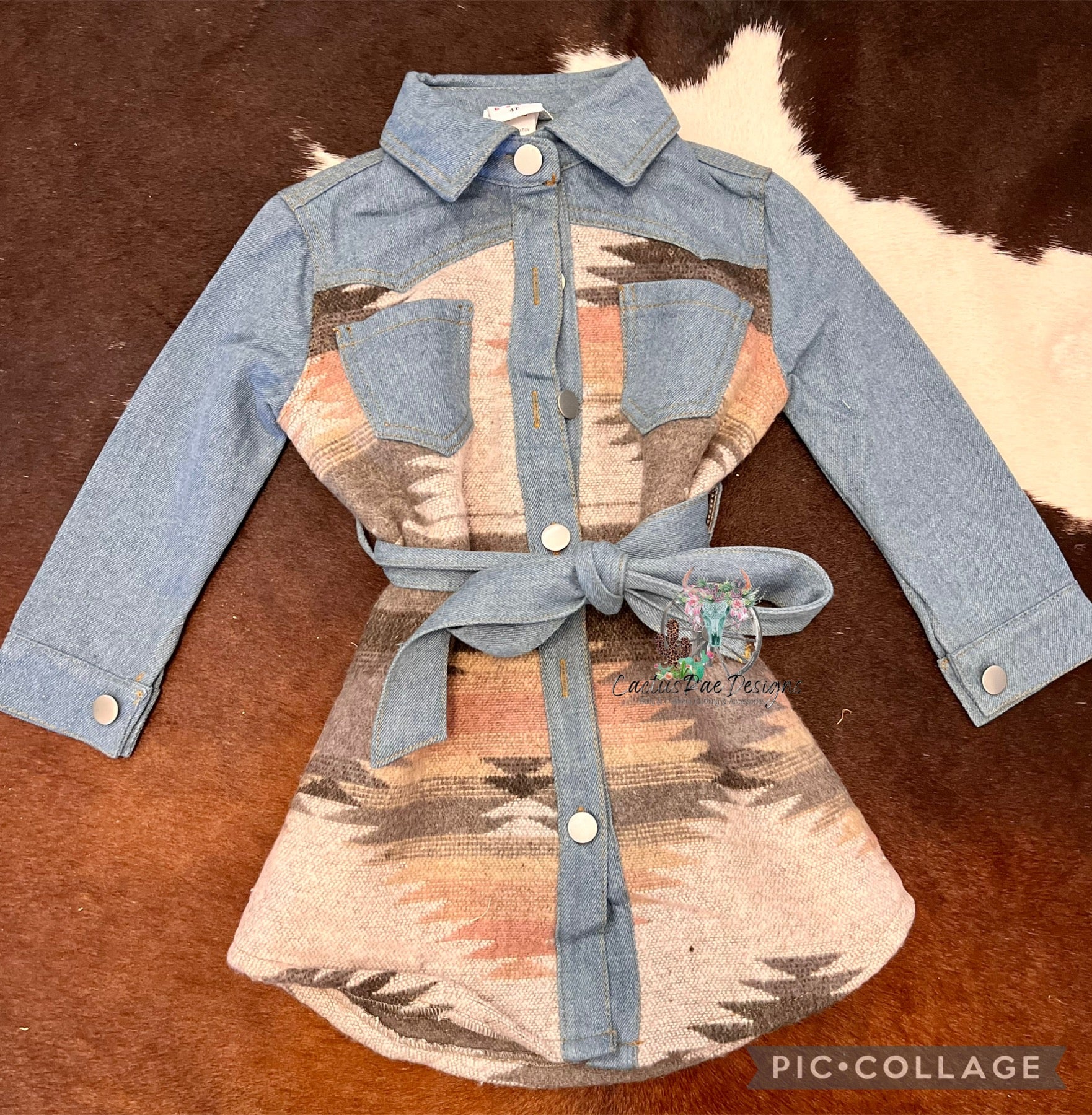 aztec denim dress Aztec Denim Dress Cactus Rae Designs