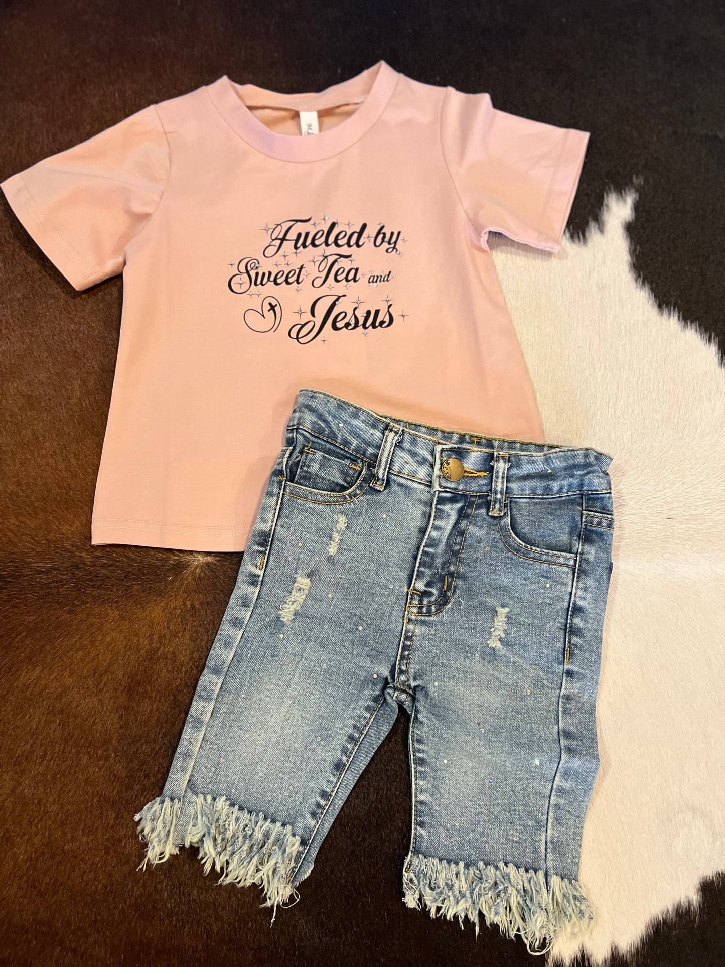 Rhinestone Studded Capri Pants