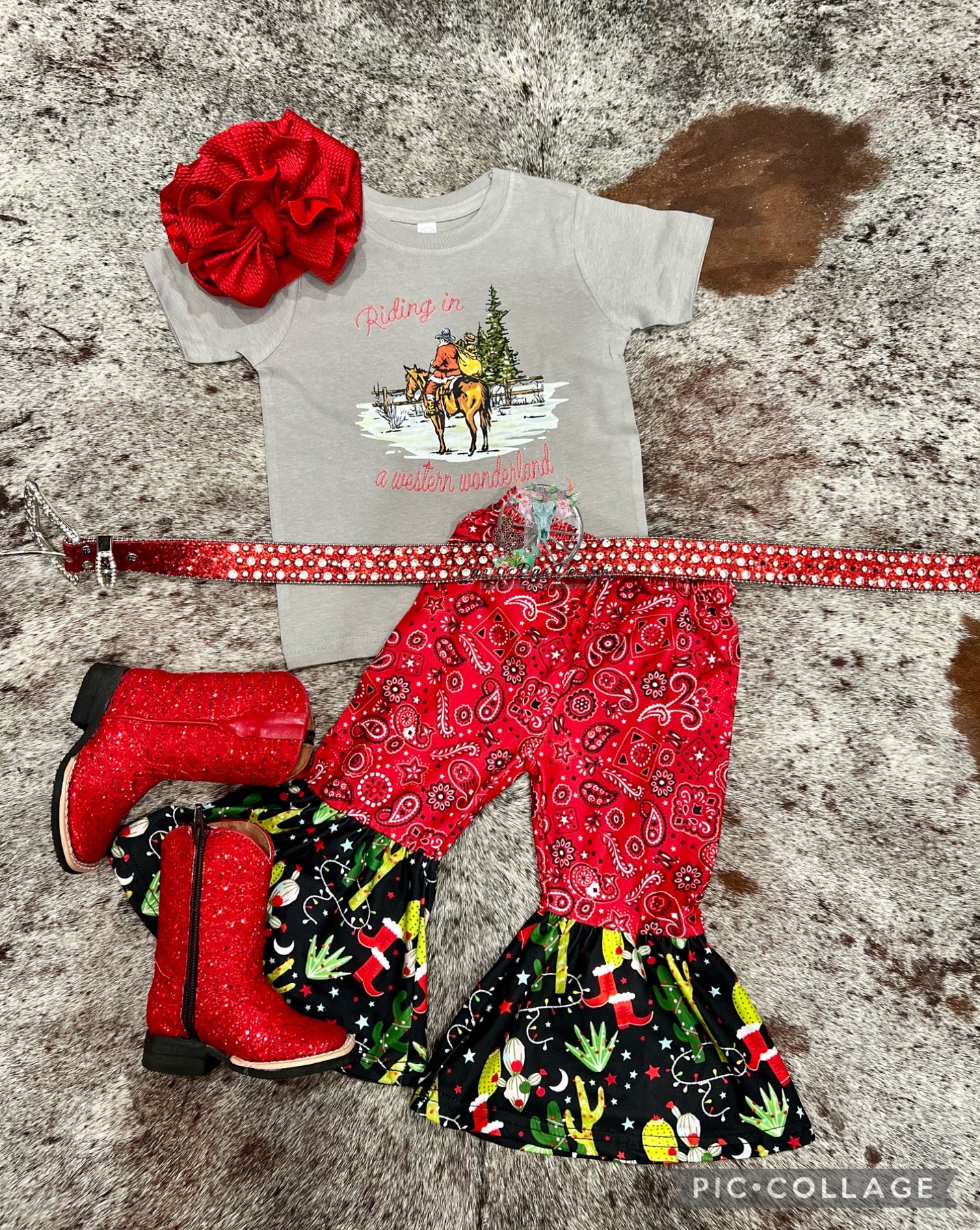 Riding In A Western Wonderland Onesie or Tee