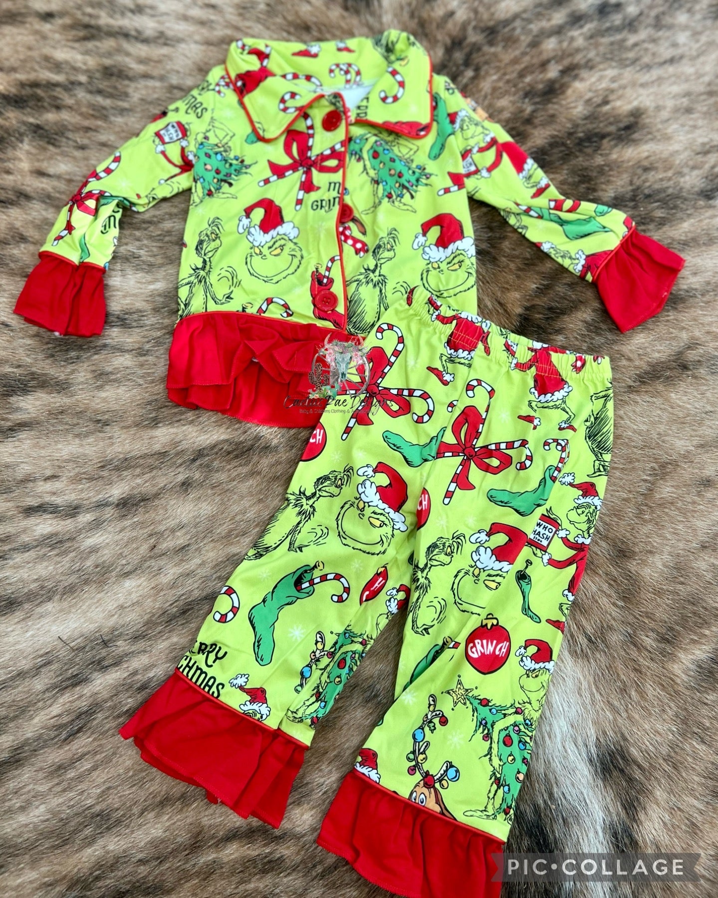 Girls Grinch PJ Set