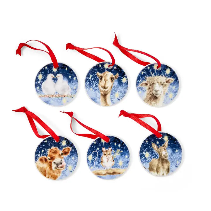 Wrendale Nativity Decorations - Set of 6
