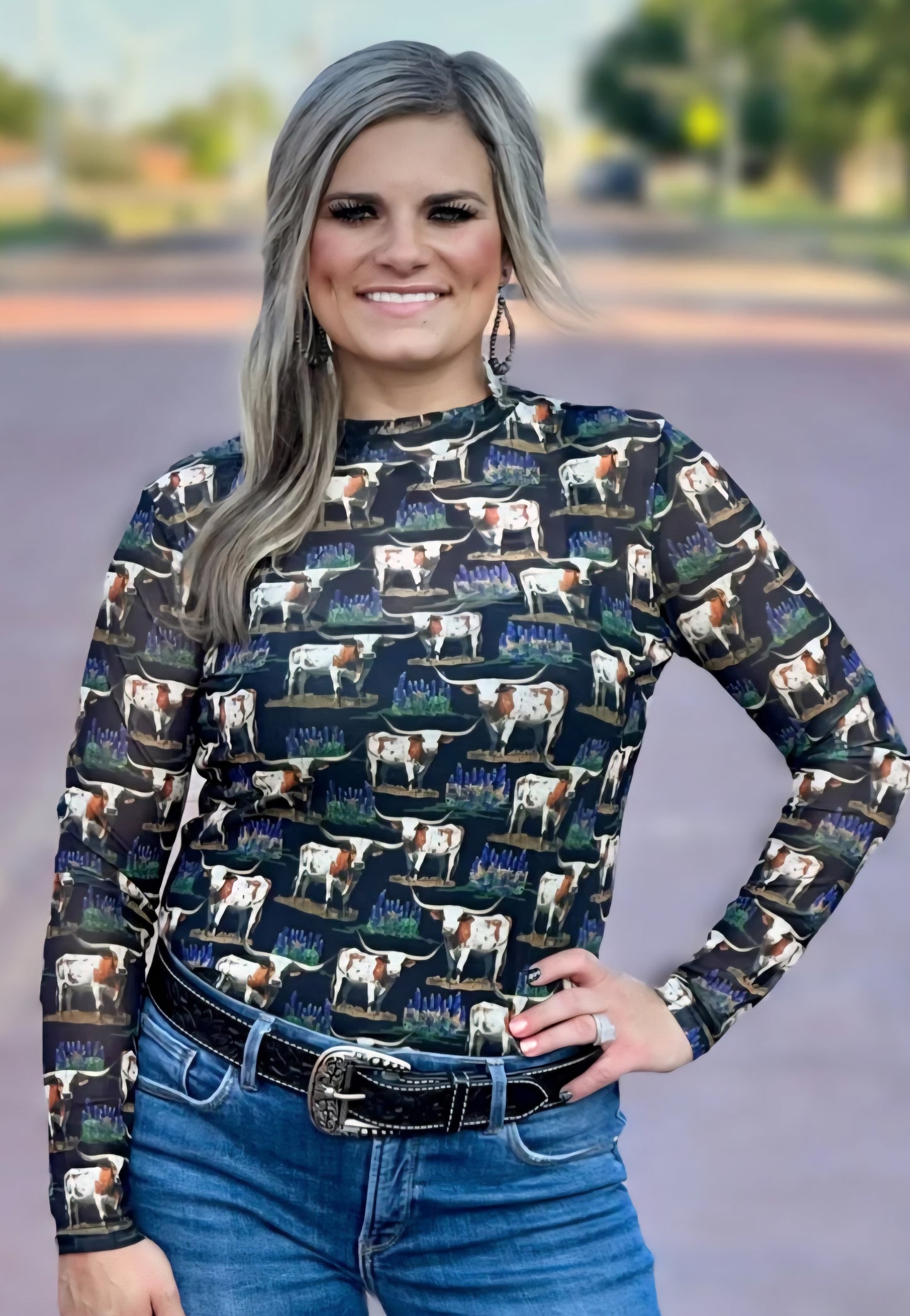 Somewhere In Texas Mesh Top