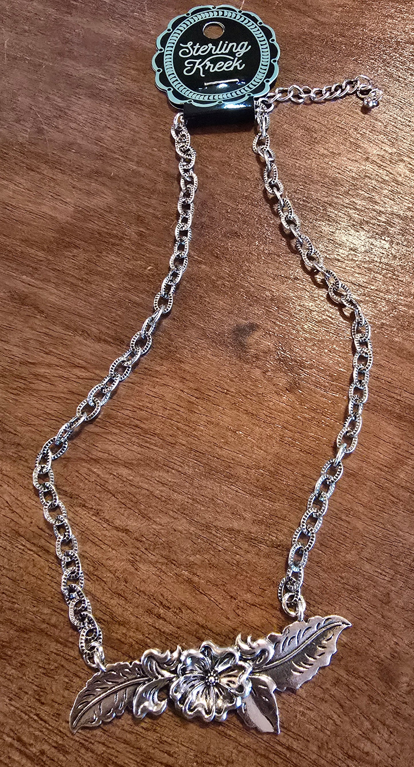 Tooled Leather Necklace