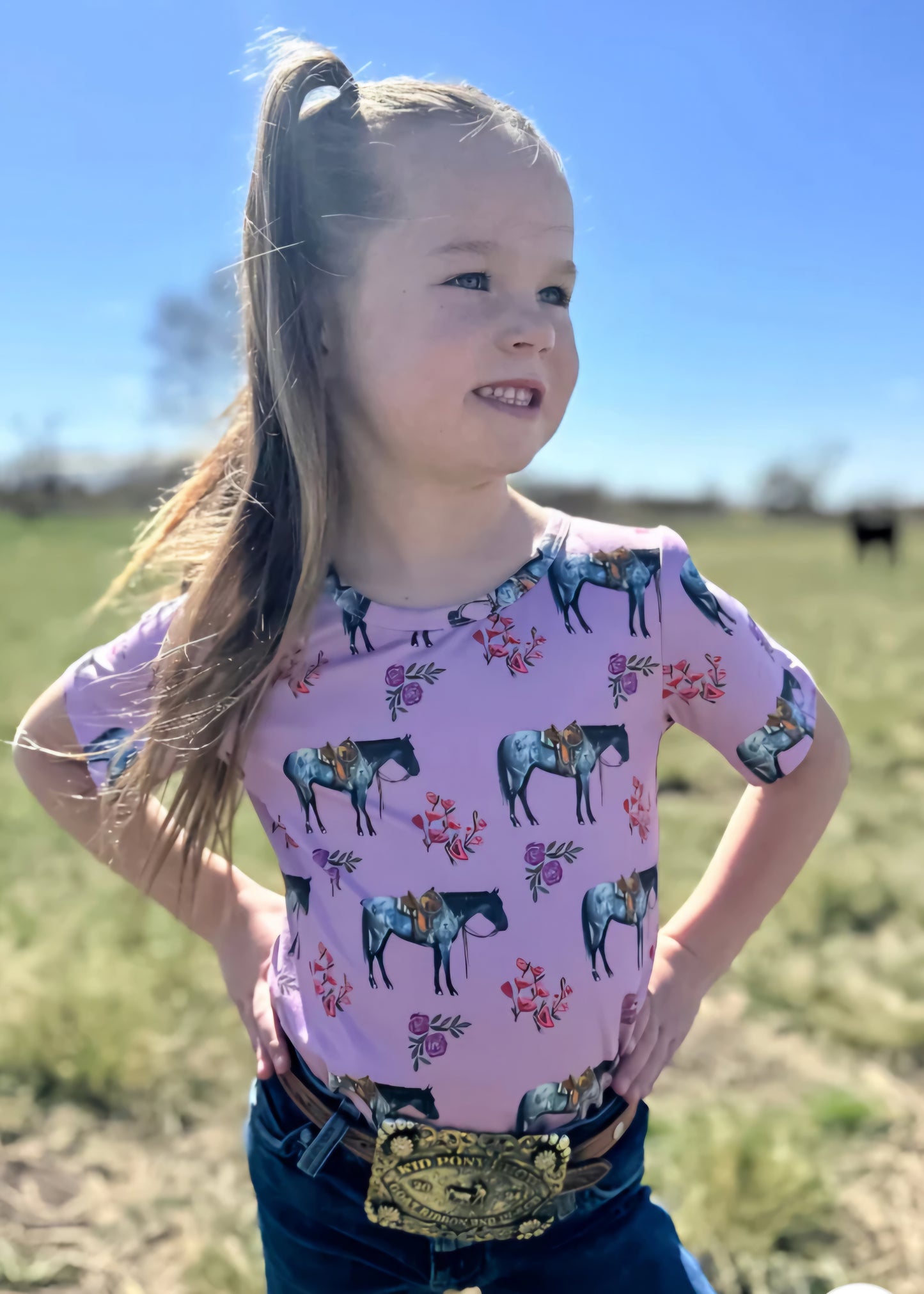 Old Town Road Pink Top Kids