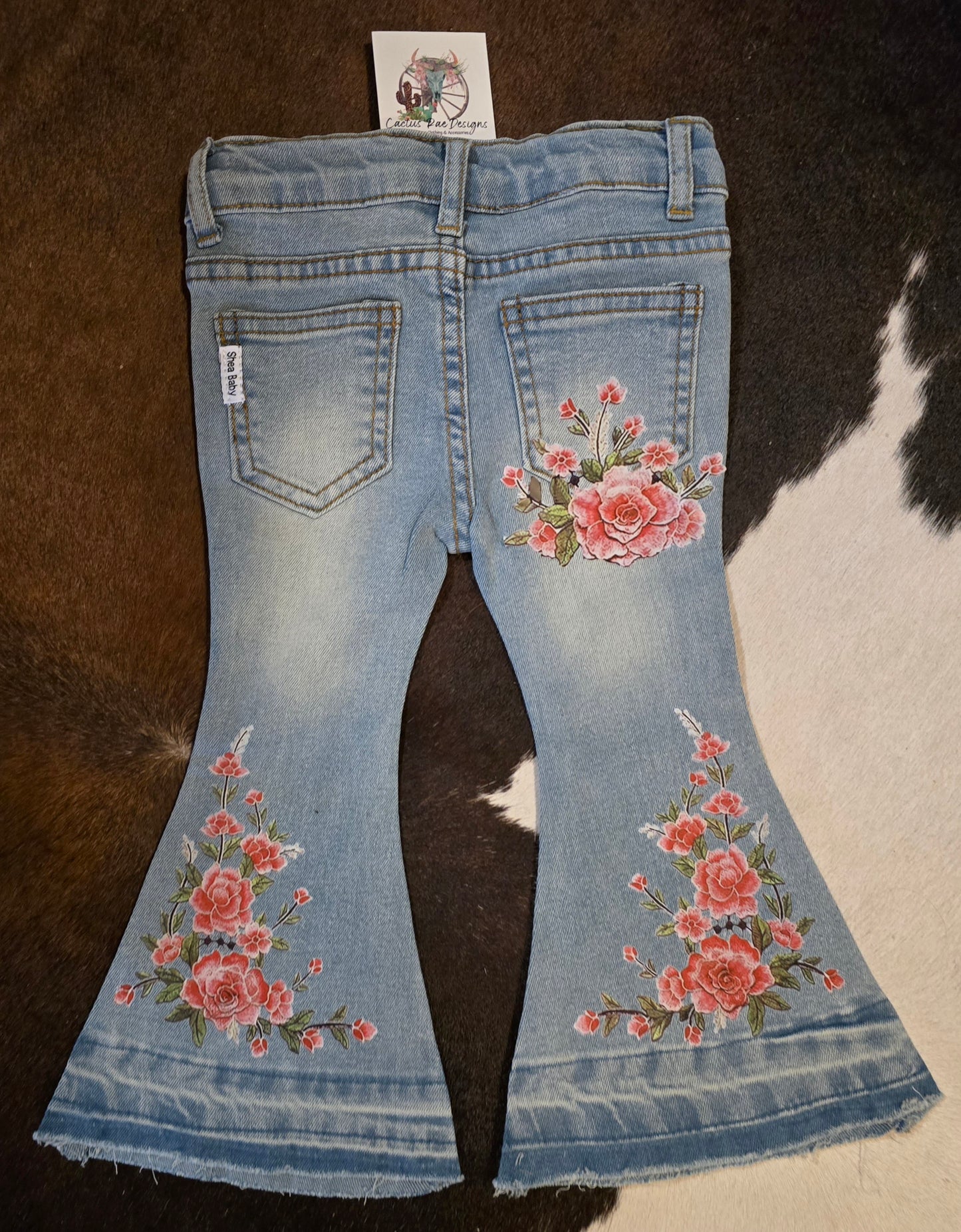 Floral Boot Flare Denim Jeans