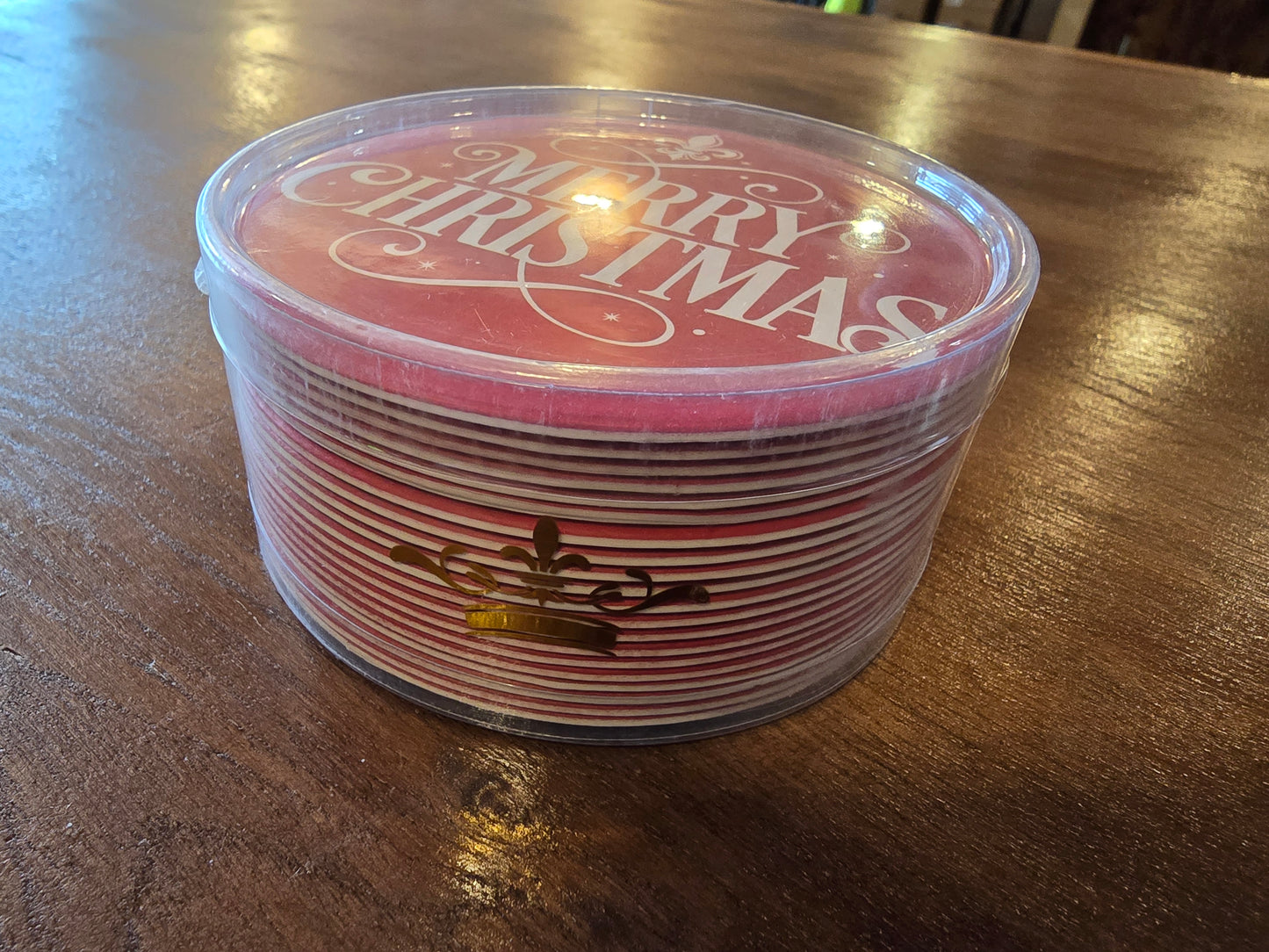 Holly Jolly Reversible Paper Coasters