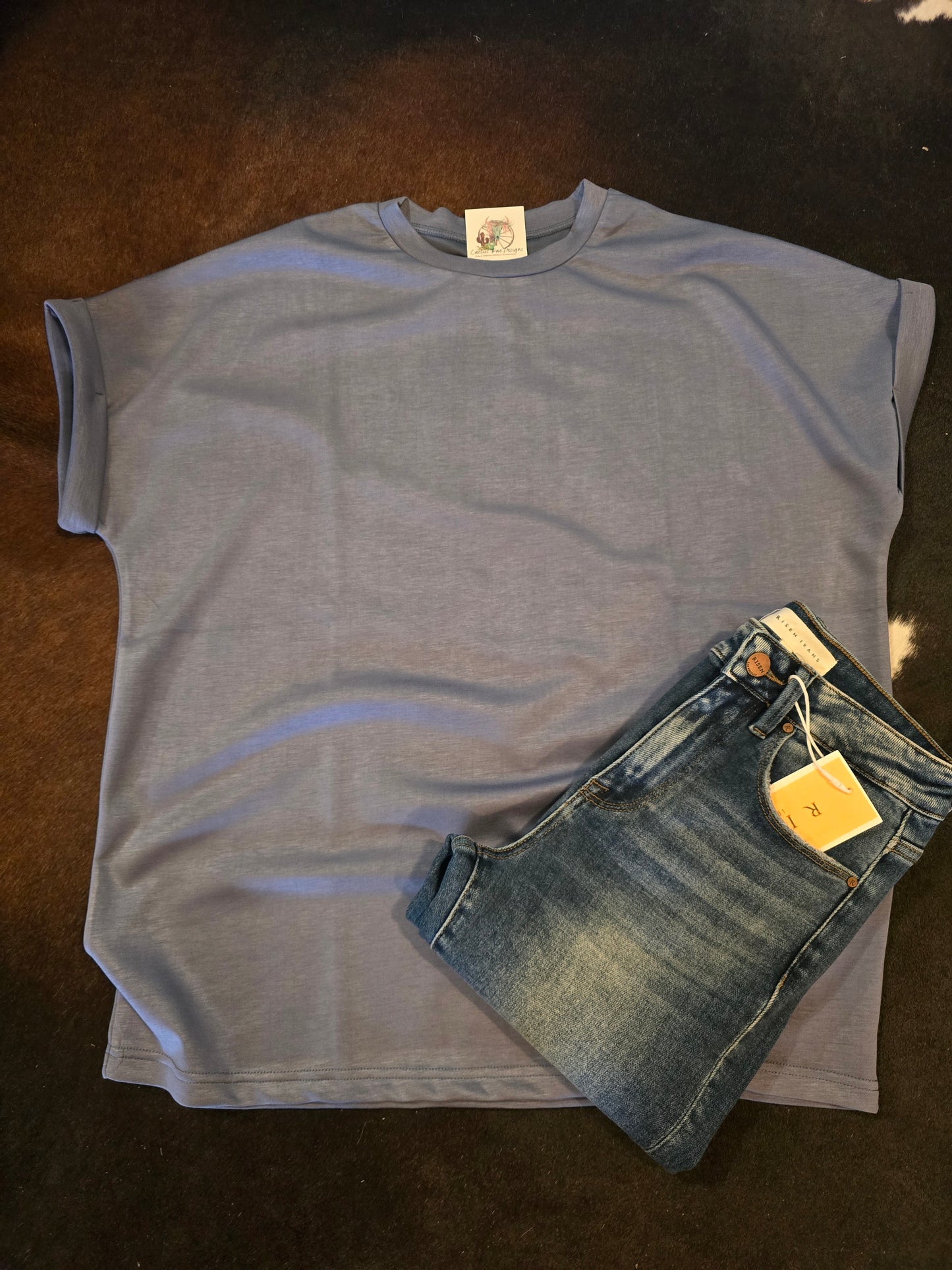 Cloud Basic Mom Cuff *Denim