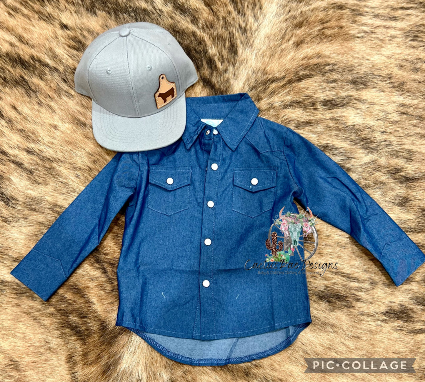 Denim Pearl Snap Shirt