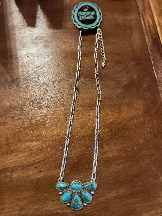 Turquoise Tombstone Necklace