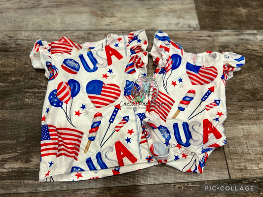 Party In The USA S/S Ruffle Tee