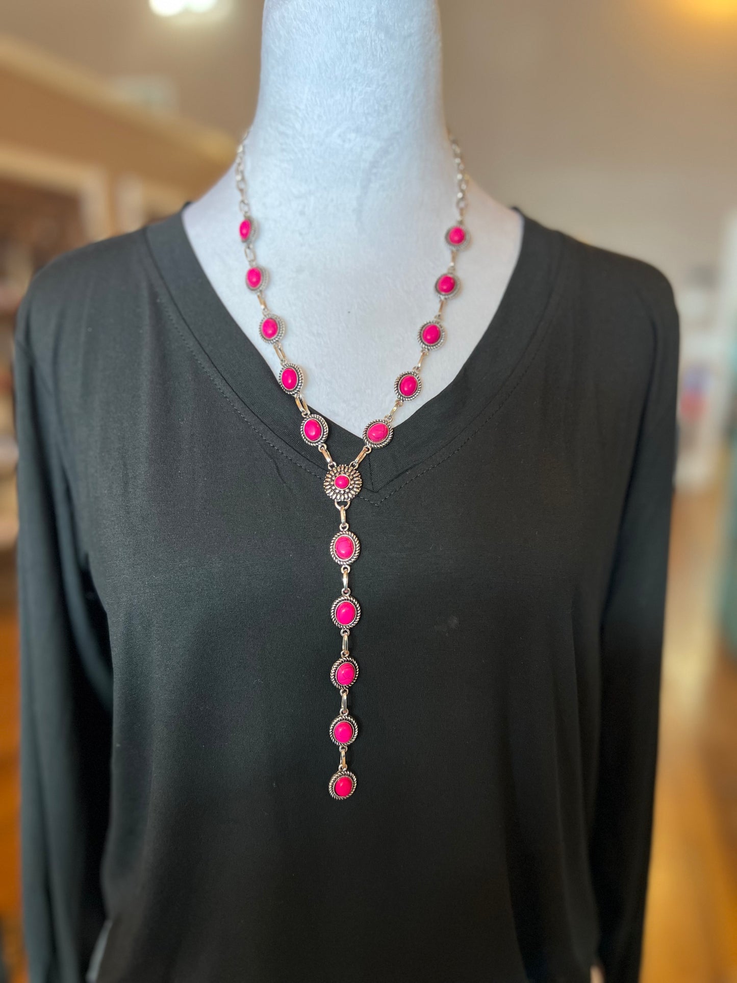 Long Pink Squash Necklace