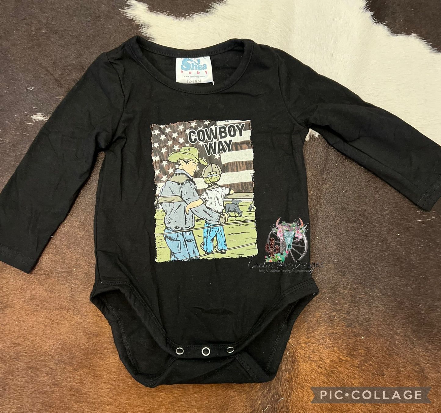 The Cowboy Way L/S Onesie