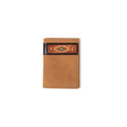 Ariat Mens Trifold Style Wallet Southwestern Aged Bark