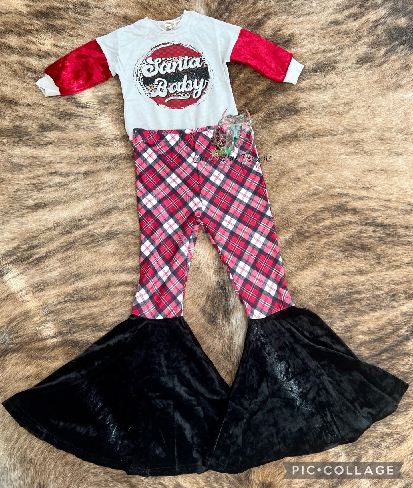 Holly Jolly Plaid Bell Bottoms