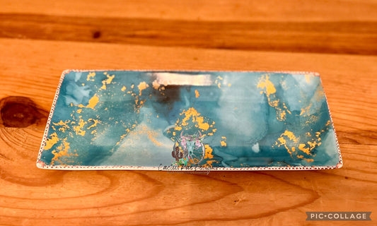 Turquoise Jewelry Platter 11" x 4.5"