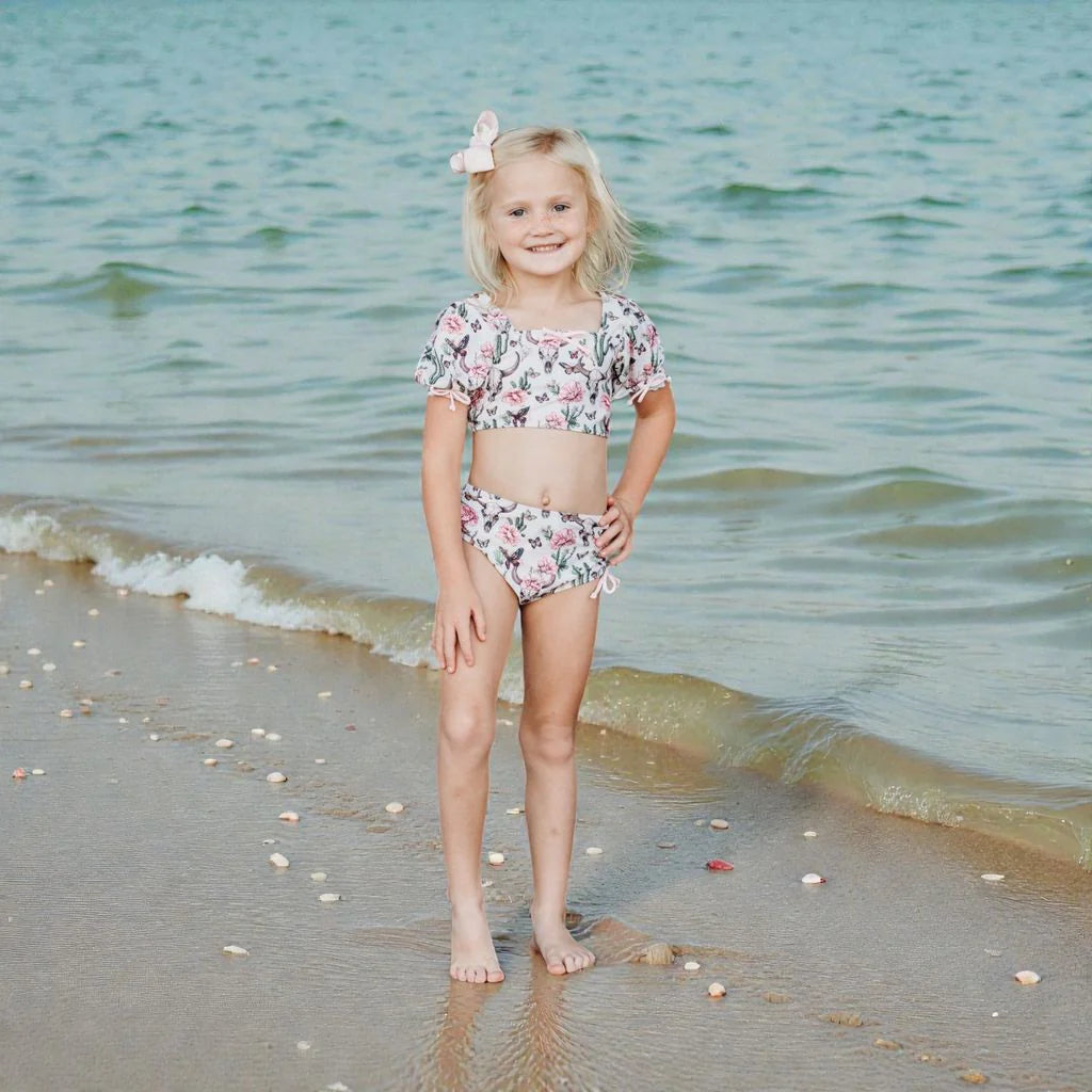 Cactus Floral Skull 2PC Swimsuit
