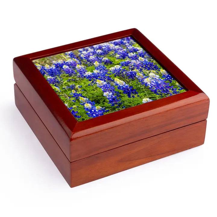 Bluebonnet Flowers Jewelry Box