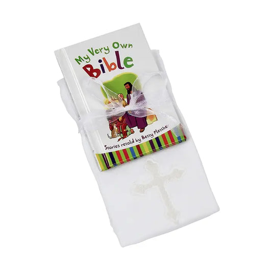 Burp Cloth and Bible Set