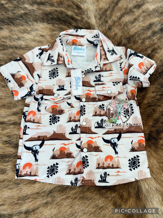 Desert Pearl Snap Short Sleeve Shirt