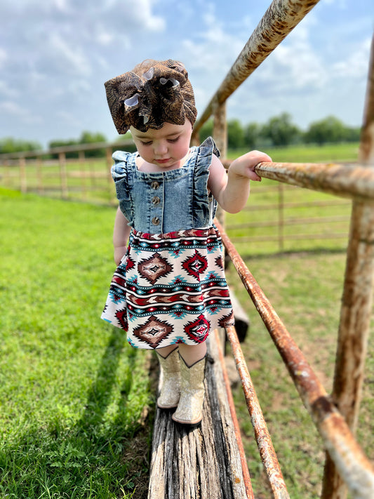 Denim & Aztec Dress