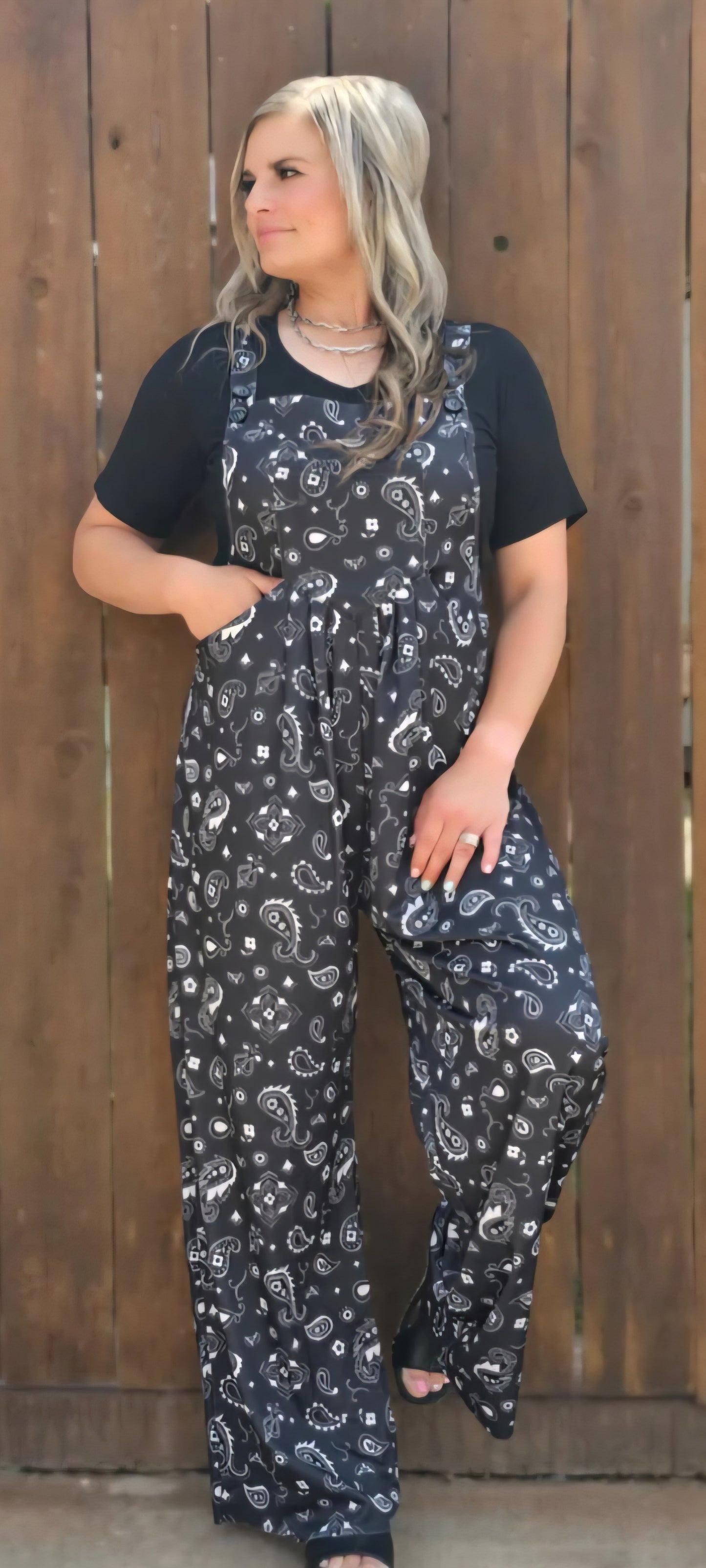 Bandana Babe Black Jumpsuit