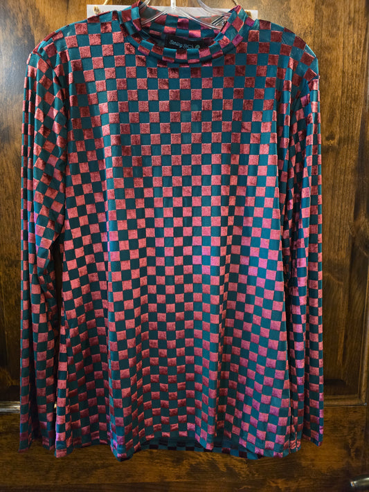 Watermelon Moonshine Velvet Mesh Top
