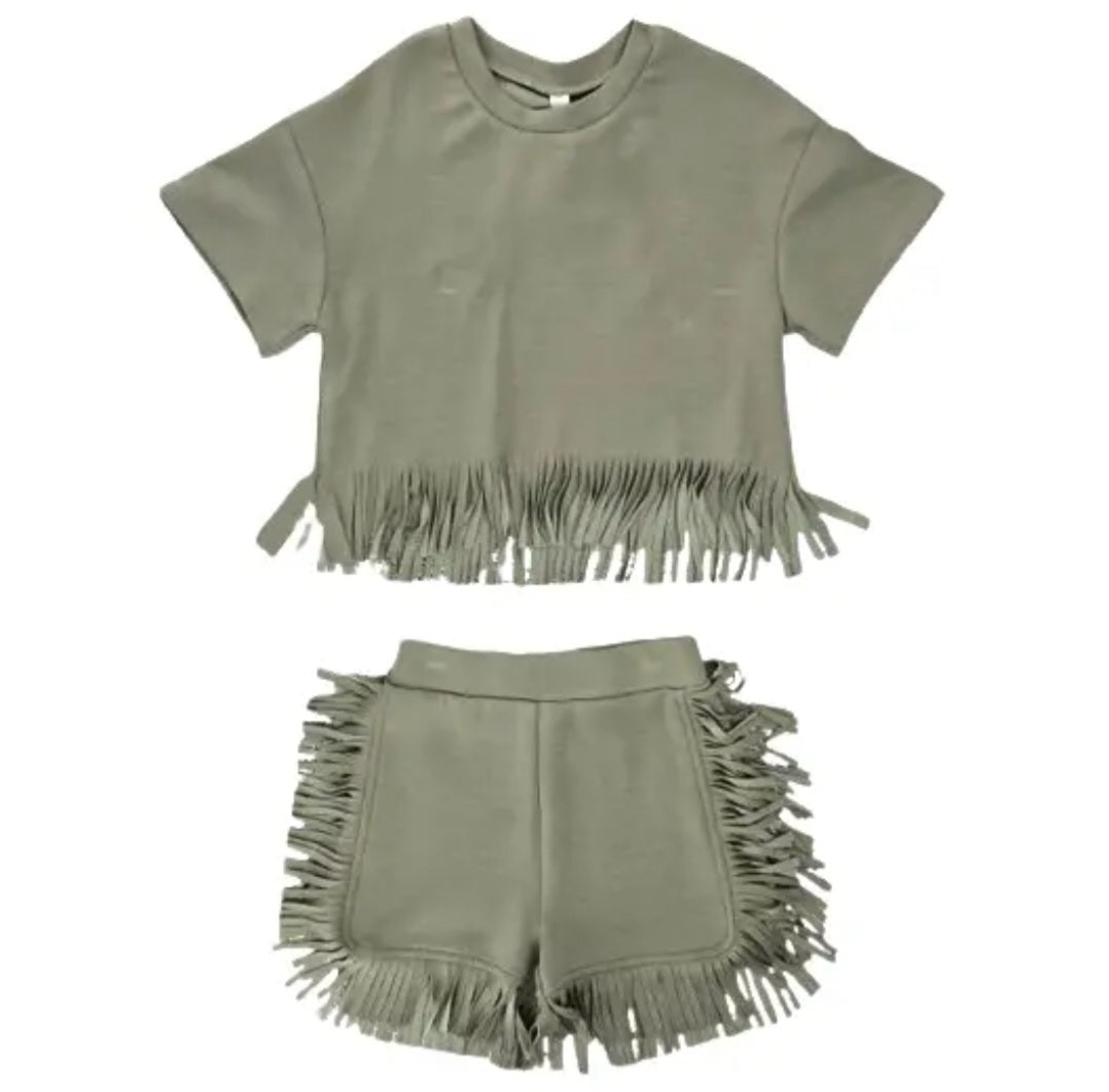 Fringe Tee and Short Set