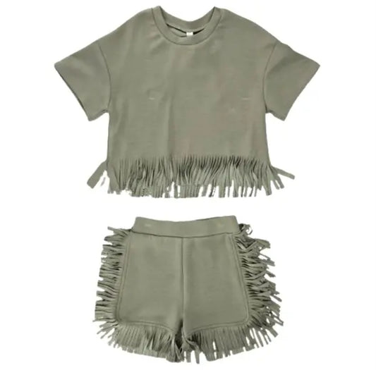 Fringe Tee and Short Set