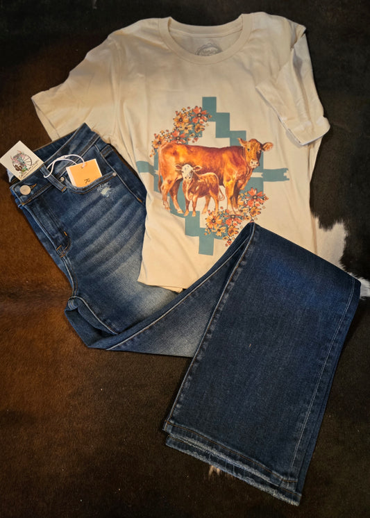Risen HIGH RISE BOOTCUT JEANS Dark