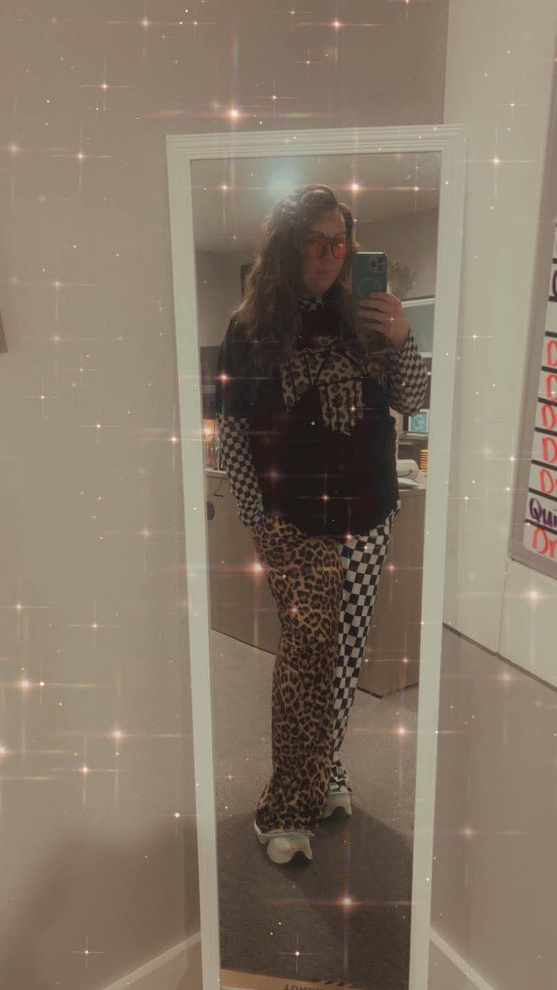 Leopard/Checked Pants