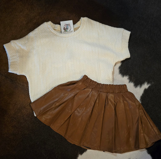 Pleated Skort Chocolate