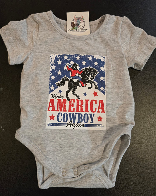 Make America Cowboy Again S/S Onesie