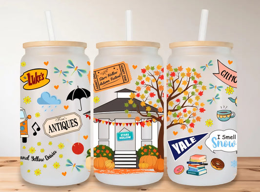 Gilmore Girls Icons 16oz Frosted Glass Tumbler