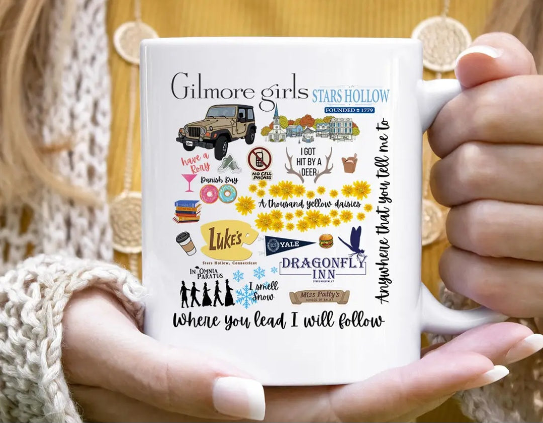 Gilmore Girls Collage - Star Hollow Luke's Diner Coffee Mug 11oz