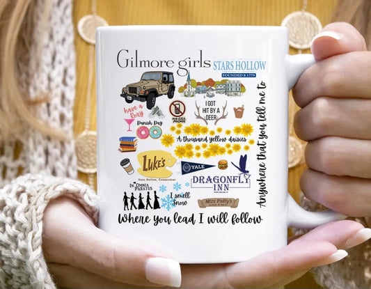 Gilmore Girls Collage - Star Hollow Luke's Diner Coffee Mug 11oz