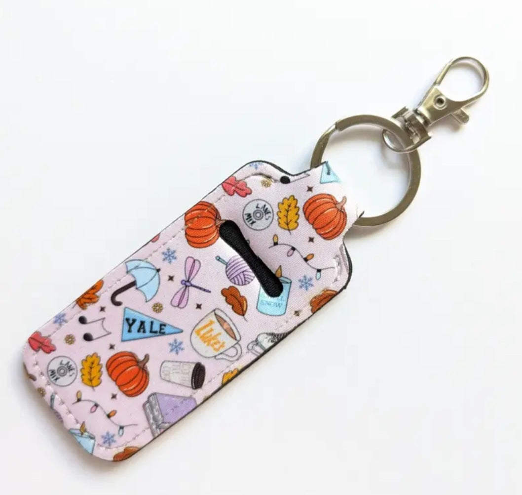 Gilmore Girls Inspired Doodle Lip Balm Chapstick Keychain Holder