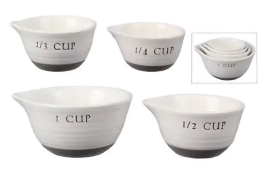Young's Inc. Set of 4 Ceramic Measuring Cups