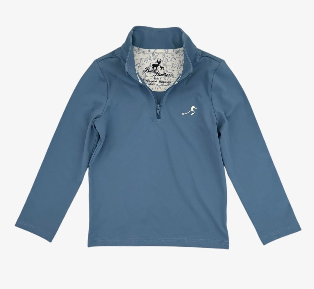 Beau Quarter Zip  Lake Blue
