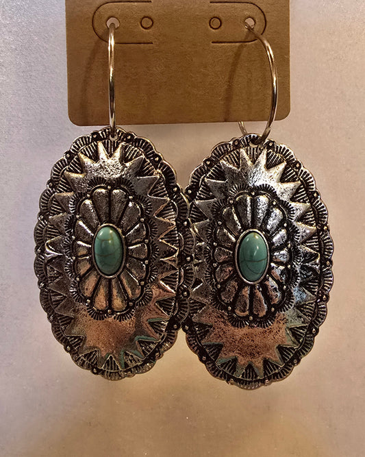 Large Concho Earrings