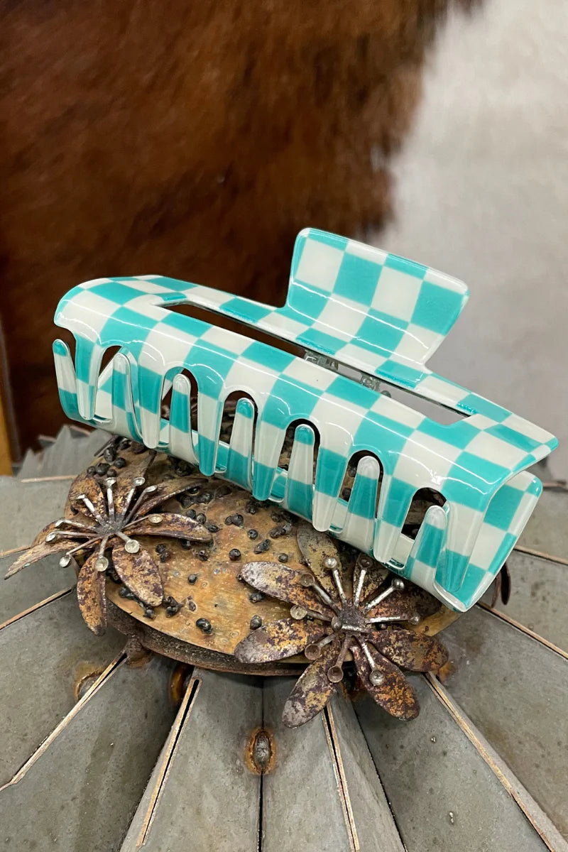 Checked Funky Frontier- Turquoise